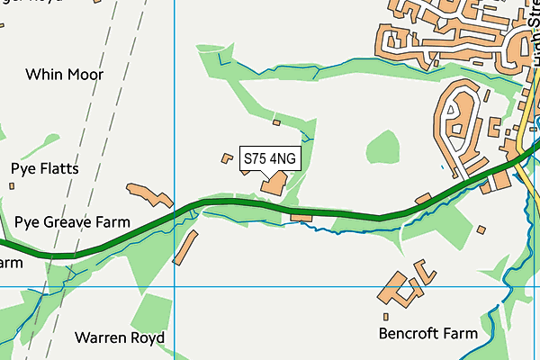 S75 4NG map - OS VectorMap District (Ordnance Survey)