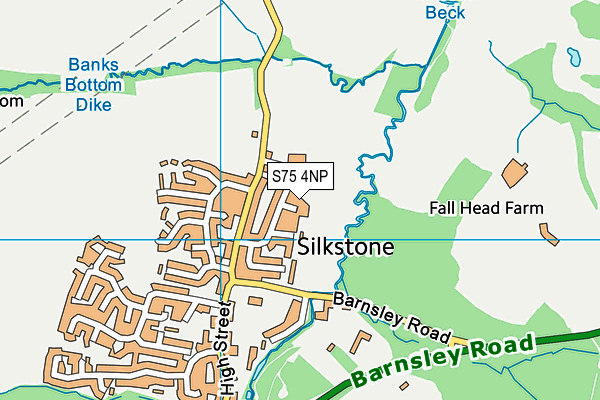 S75 4NP map - OS VectorMap District (Ordnance Survey)