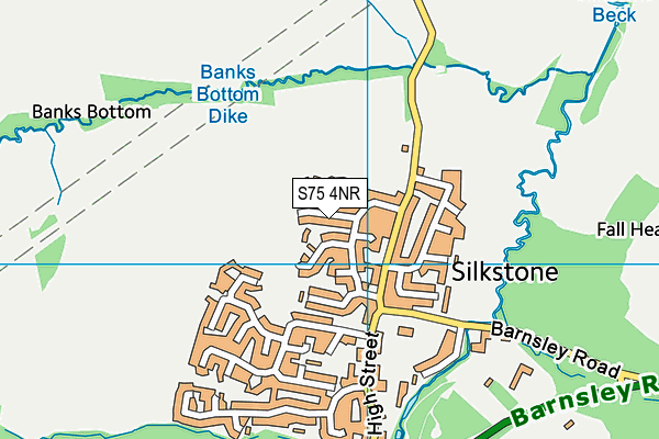 S75 4NR map - OS VectorMap District (Ordnance Survey)