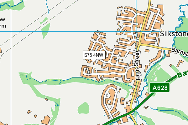 S75 4NW map - OS VectorMap District (Ordnance Survey)