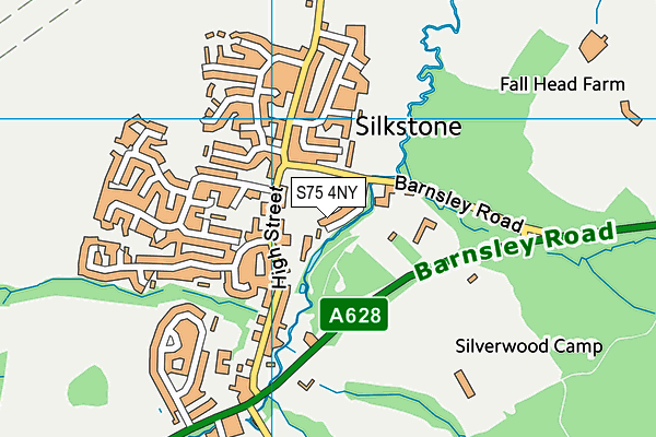 S75 4NY map - OS VectorMap District (Ordnance Survey)