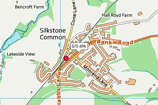 S75 4PA map - OS VectorMap District (Ordnance Survey)