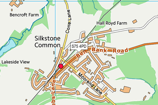 S75 4PD map - OS VectorMap District (Ordnance Survey)