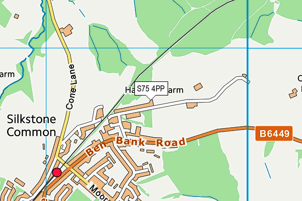 S75 4PP map - OS VectorMap District (Ordnance Survey)