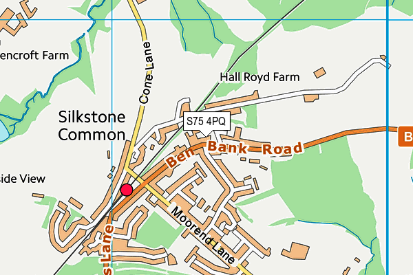 S75 4PQ map - OS VectorMap District (Ordnance Survey)