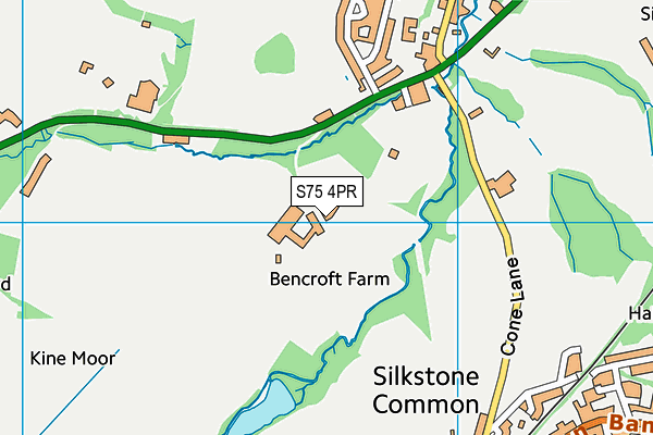 S75 4PR map - OS VectorMap District (Ordnance Survey)