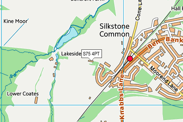 S75 4PT map - OS VectorMap District (Ordnance Survey)