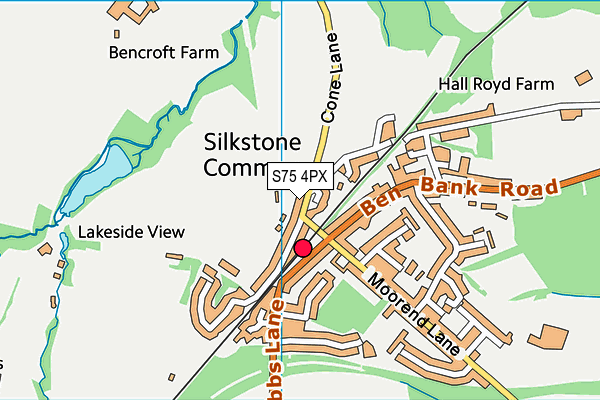 S75 4PX map - OS VectorMap District (Ordnance Survey)