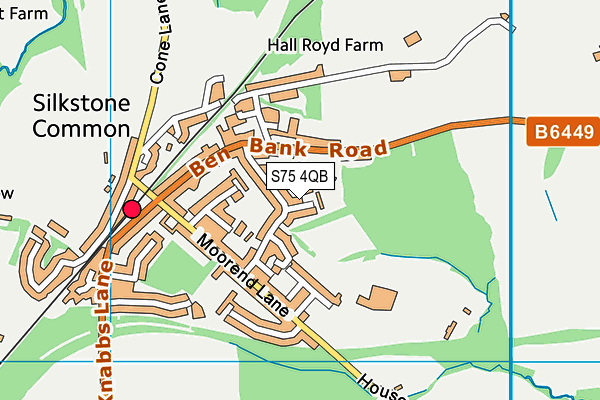 Silkstone Common Recreation Ground map (S75 4QB) - OS VectorMap District (Ordnance Survey)