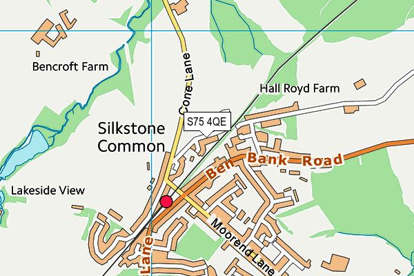 S75 4QE map - OS VectorMap District (Ordnance Survey)