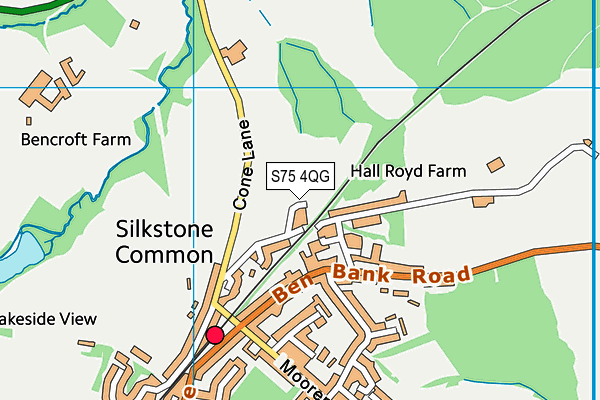 S75 4QG map - OS VectorMap District (Ordnance Survey)