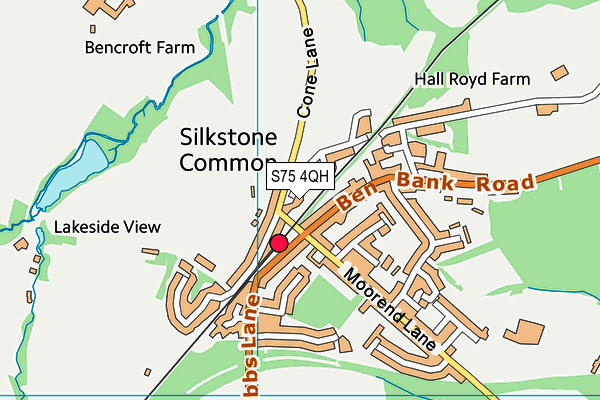 S75 4QH map - OS VectorMap District (Ordnance Survey)