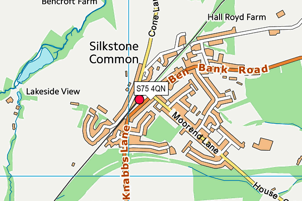 S75 4QN map - OS VectorMap District (Ordnance Survey)