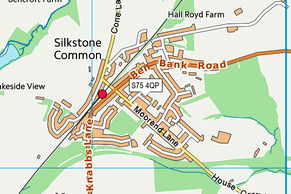 S75 4QP map - OS VectorMap District (Ordnance Survey)