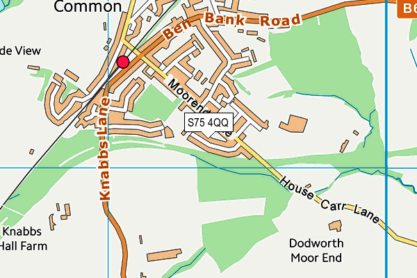 S75 4QQ map - OS VectorMap District (Ordnance Survey)