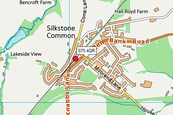 S75 4QR map - OS VectorMap District (Ordnance Survey)