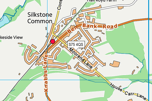 S75 4QS map - OS VectorMap District (Ordnance Survey)