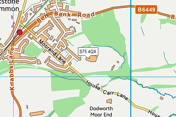 S75 4QX map - OS VectorMap District (Ordnance Survey)