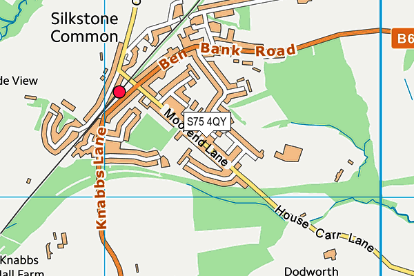 S75 4QY map - OS VectorMap District (Ordnance Survey)