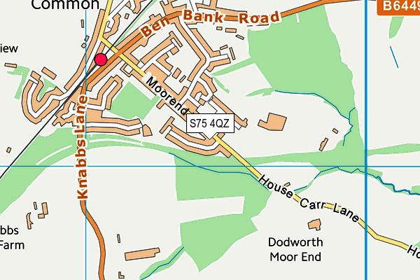 S75 4QZ map - OS VectorMap District (Ordnance Survey)