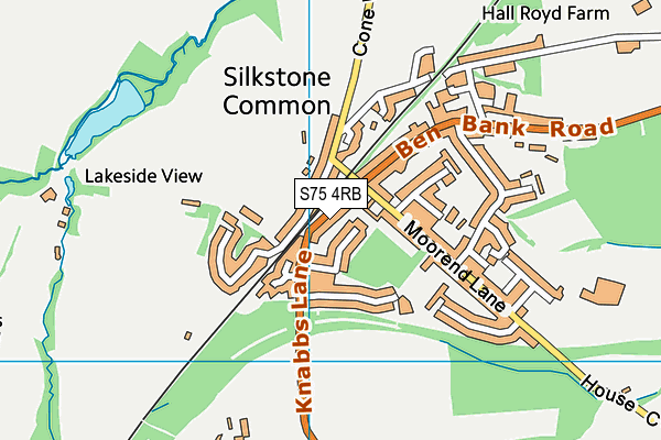 S75 4RB map - OS VectorMap District (Ordnance Survey)