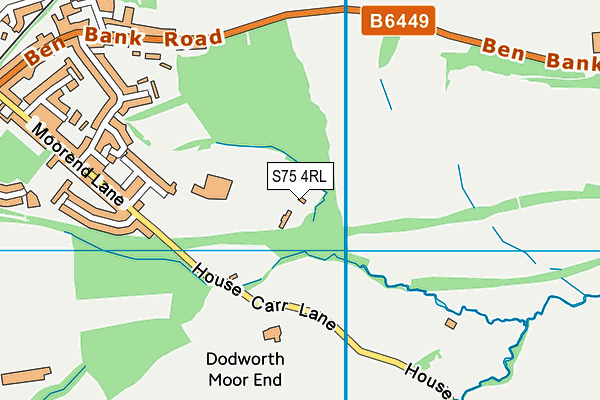 S75 4RL map - OS VectorMap District (Ordnance Survey)