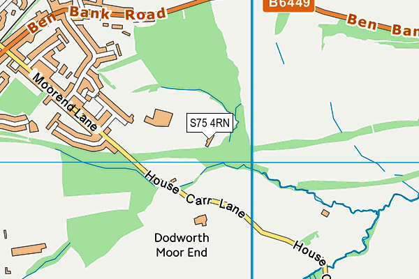 S75 4RN map - OS VectorMap District (Ordnance Survey)