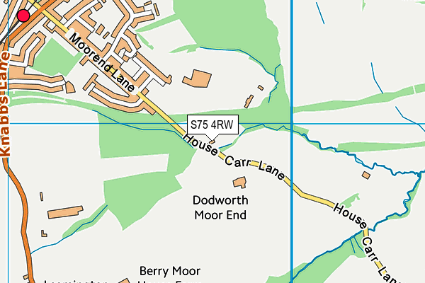 S75 4RW map - OS VectorMap District (Ordnance Survey)