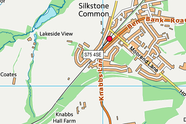 S75 4SE map - OS VectorMap District (Ordnance Survey)