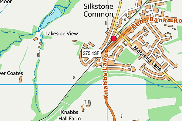 S75 4SF map - OS VectorMap District (Ordnance Survey)