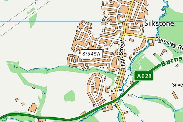 S75 4SW map - OS VectorMap District (Ordnance Survey)