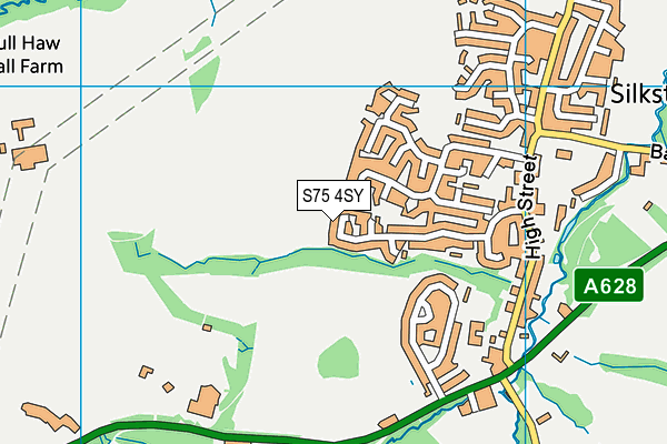 S75 4SY map - OS VectorMap District (Ordnance Survey)