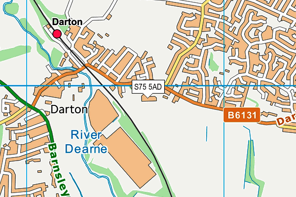 Darton Primary School map (S75 5AD) - OS VectorMap District (Ordnance Survey)