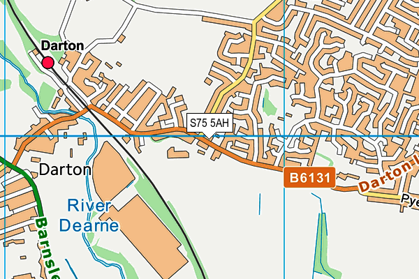 S75 5AH map - OS VectorMap District (Ordnance Survey)