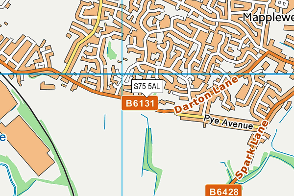 S75 5AL map - OS VectorMap District (Ordnance Survey)