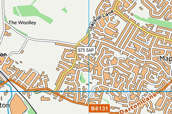 S75 5AP map - OS VectorMap District (Ordnance Survey)