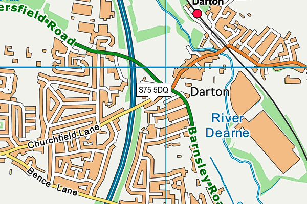 S75 5DQ map - OS VectorMap District (Ordnance Survey)