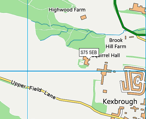 S75 5EB map - OS VectorMap District (Ordnance Survey)