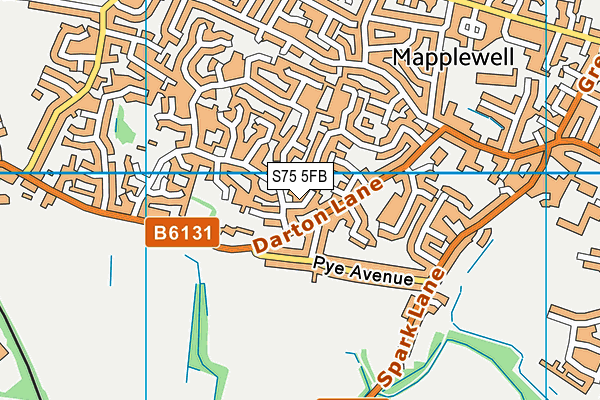 S75 5FB map - OS VectorMap District (Ordnance Survey)