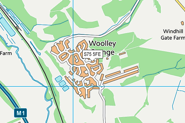 S75 5FE map - OS VectorMap District (Ordnance Survey)