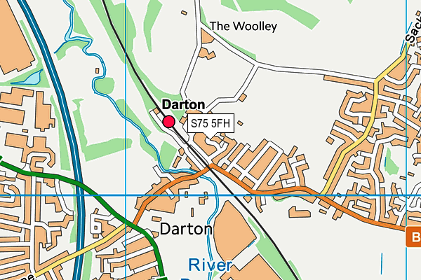 S75 5FH map - OS VectorMap District (Ordnance Survey)