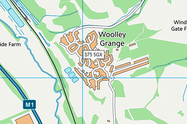 S75 5GX map - OS VectorMap District (Ordnance Survey)