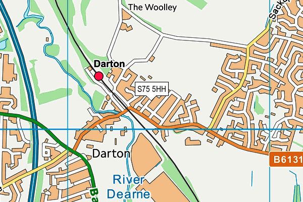 S75 5HH map - OS VectorMap District (Ordnance Survey)