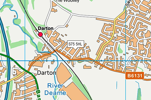 S75 5HL map - OS VectorMap District (Ordnance Survey)