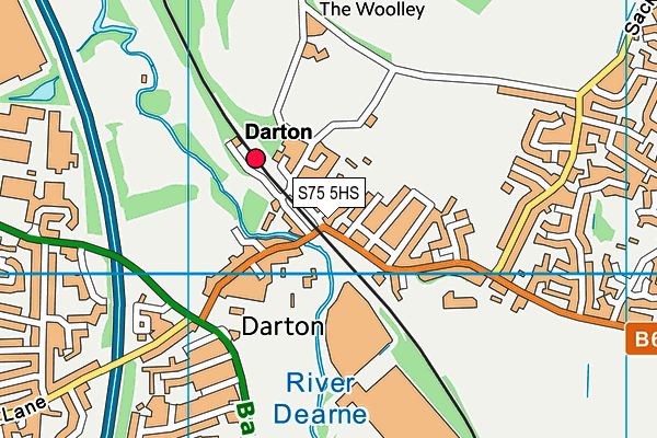 S75 5HS map - OS VectorMap District (Ordnance Survey)