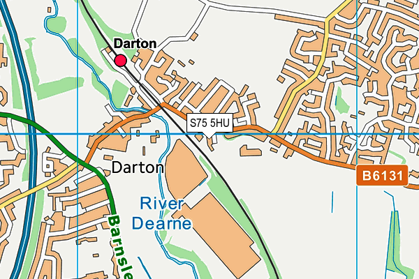 S75 5HU map - OS VectorMap District (Ordnance Survey)