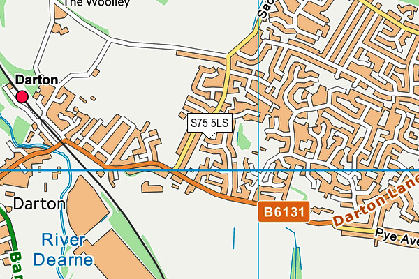 S75 5LS map - OS VectorMap District (Ordnance Survey)