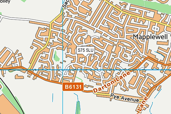 S75 5LU map - OS VectorMap District (Ordnance Survey)