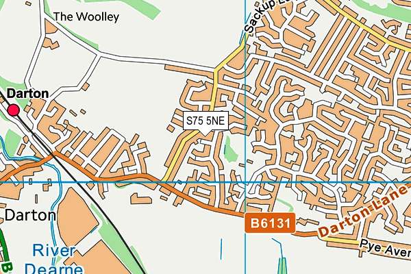 S75 5NE map - OS VectorMap District (Ordnance Survey)