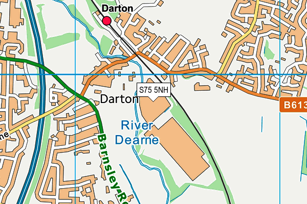 S75 5NH map - OS VectorMap District (Ordnance Survey)